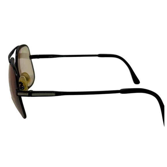 Vintage 90s Marcolin 900 Pilot Sunglasses Aviator Frames Italy Black Gold - Picture 5 of 6